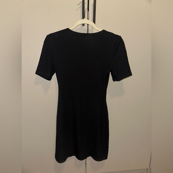 REFORMATION Kendy Black Ribbed Tshirt Dress Size Small - Picture 7 of 8
